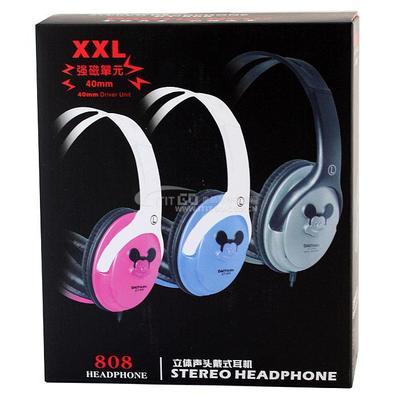 【稻田夫808[米老鼠轉(zhuǎn)動咪]立體聲頭戴式耳機(jī) 貨號:ECS003224】價格,廠家,圖片,耳機(jī),深圳市快魚科技-